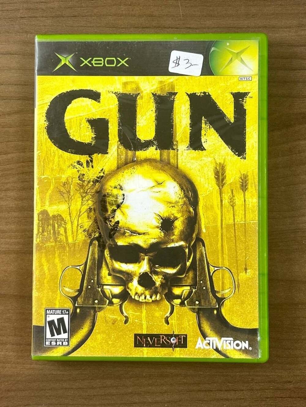 GUN Microsoft Xbox Original 2005 Activision Game Disc Case No Manual